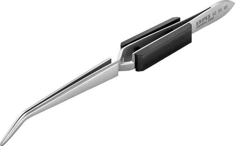 Produktbild: Knipex 92 95 90 L&ouml;tpinzette Spitz, schmal, gebogen 45&deg; 160mm