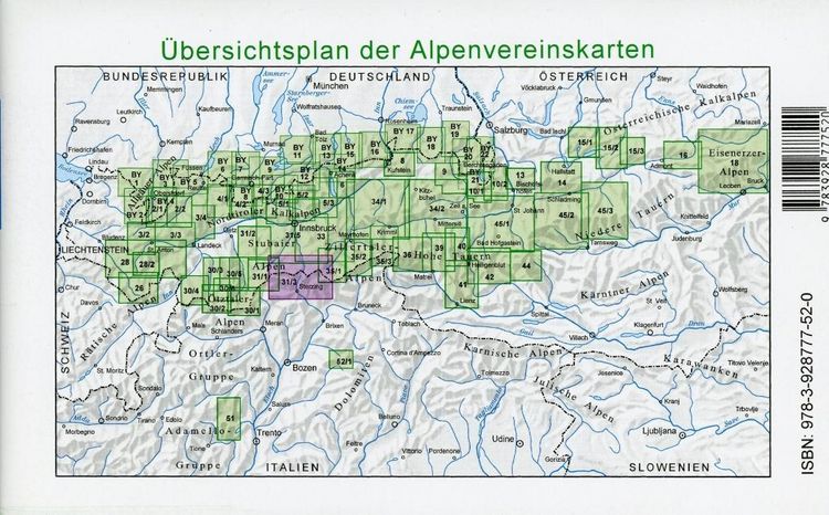 Produktbild: DAV Alpenvereinskarte 31/3 Brennerberge 1 : 50 000 Skitouren