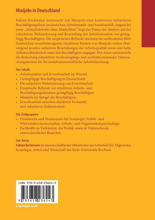 Produktbild: Minijobs in Deutschland