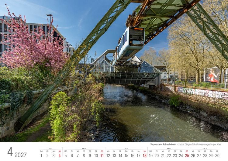 Produktbild: Wuppertaler Schwebebahn 2027 Bildkalender A3 Spiralbindung