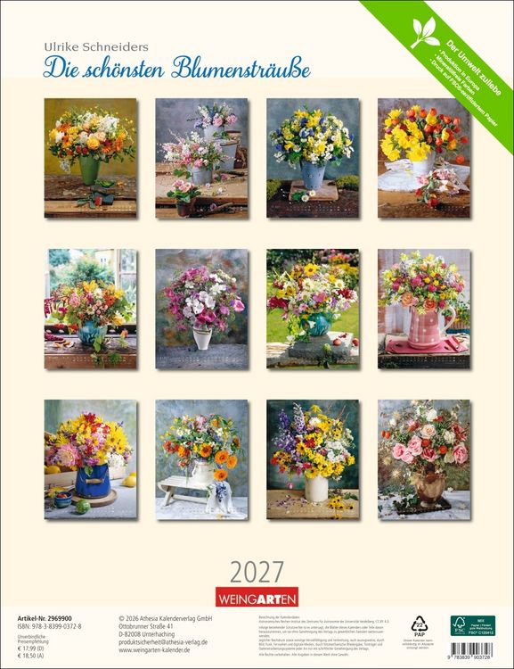 Produktbild: Die sch&ouml;nsten Blumenstr&auml;u&szlig;e Kalender 2027