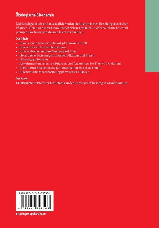Produktbild: &Ouml;kologische Biochemie
