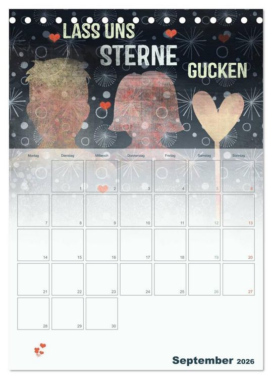 Produktbild: Liebe macht gl&uuml;cklich (Tischkalender 2026 DIN A5 hoch), CALVENDO Monatskalender