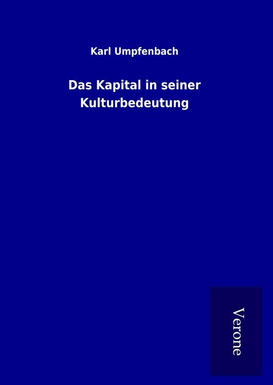 Produktbild: Das Kapital in seiner Kulturbedeutung
