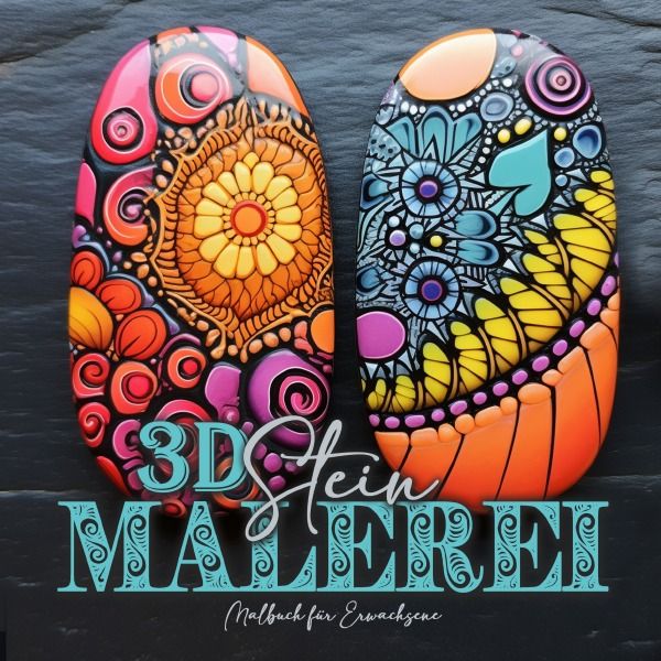 Produktbild: 3D Steinmalerei Malbuch f&uuml;r Erwachsene