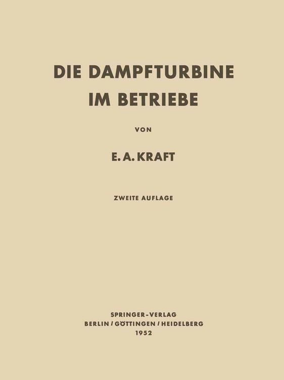 Produktbild: Die Dampfturbine im Betriebe