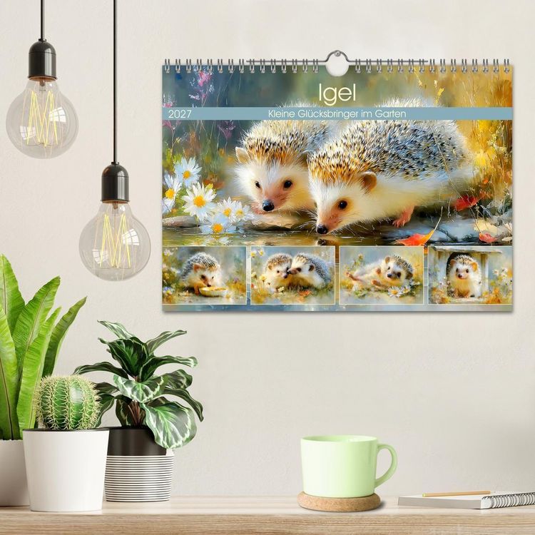 Produktbild: Igel. Kleine Gl&uuml;cksbringer im Garten (Wandkalender 2027 DIN A4 quer), CALVENDO Monatskalender