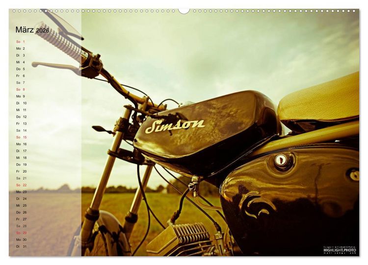 Produktbild: Simson S51 (Wandkalender 2026 DIN A2 quer), CALVENDO Monatskalender