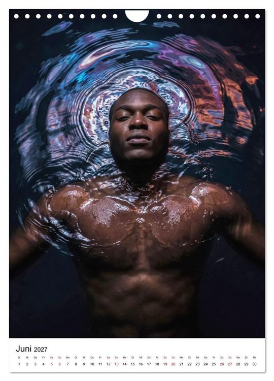 Produktbild: Floating Men - maskuliner K&ouml;rperbau in vollkommener Entspannung (Wandkalender 2027 DIN A4 hoch), CALVENDO Monatskalender