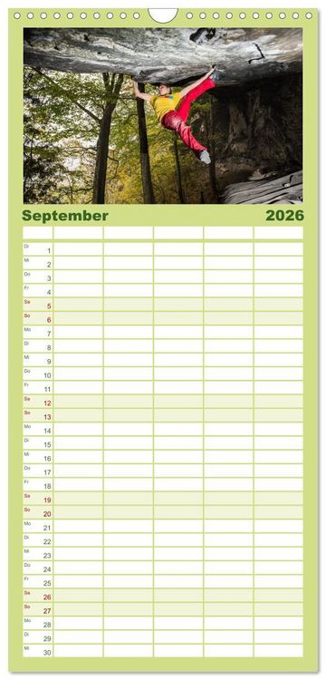 Produktbild: Familienplaner 2026 - Climbing Solutions - Bergsport weltweit mit 5 Spalten (Wandkalender, 21 x 45 cm) CALVENDO