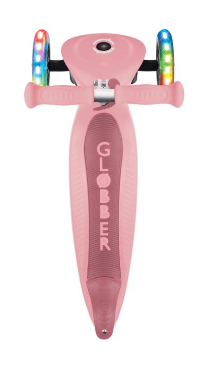 Produktbild: Globber Junior Foldable rosa mit Leuchtrollen