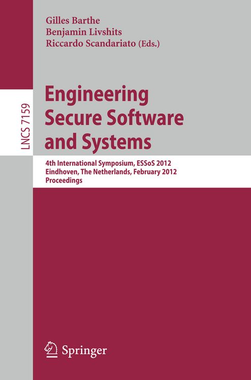 Produktbild: Engineering Secure Software and Systems
