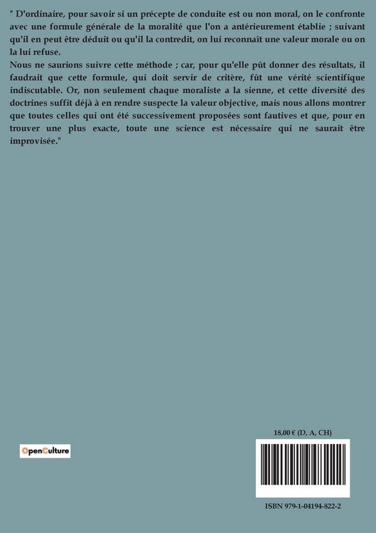 Produktbild: D&eacute;finition du fait moral