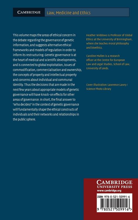 Produktbild: The Governance of Genetic Information
