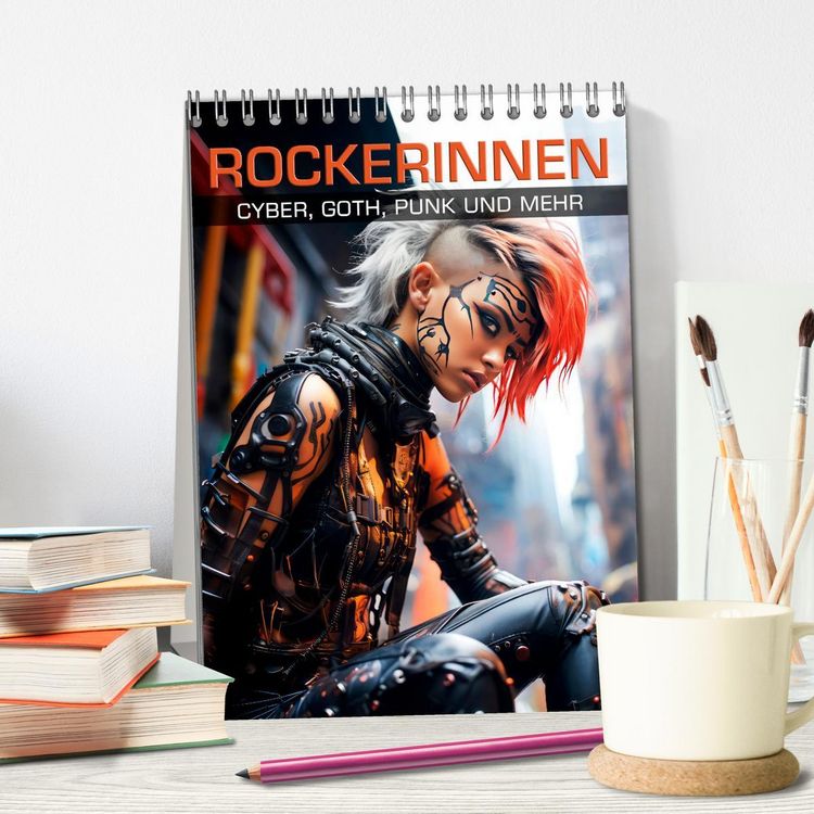 Produktbild: ROCKERINNEN Cyber, Goth, Punk und mehr (Tischkalender 2026 DIN A5 hoch), CALVENDO Monatskalender