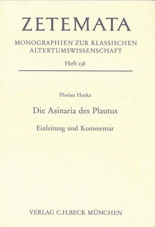 Produktbild: Die Asinaria des Plautus