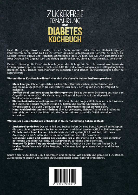 Produktbild: Zuckerfreie Ern&auml;hrung und Diabetes Kochbuch