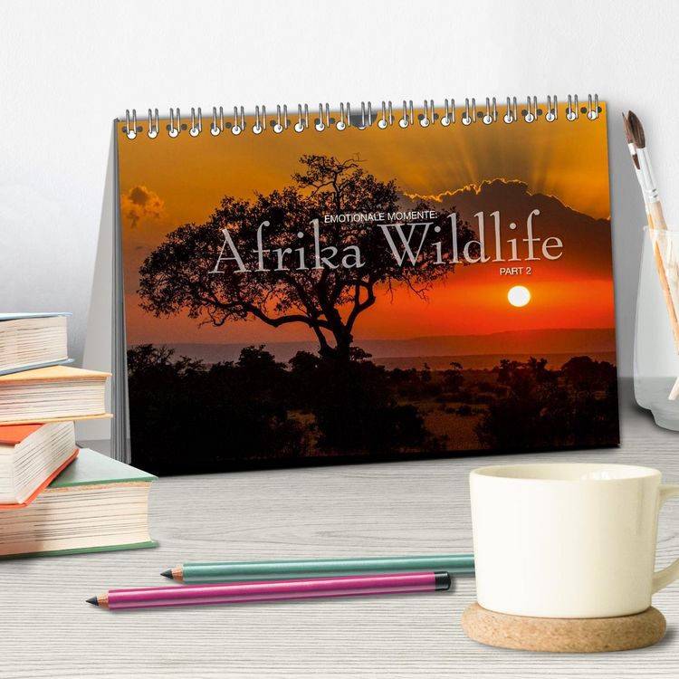 Produktbild: Emotionale Momente: Afrika Wildlife Part 2 / CH-Version (Tischkalender 2026 DIN A5 quer), CALVENDO Monatskalender