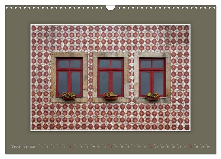 Produktbild: Azulejo-Fassaden in Portugal (Wandkalender 2026 DIN A3 quer), CALVENDO Monatskalender