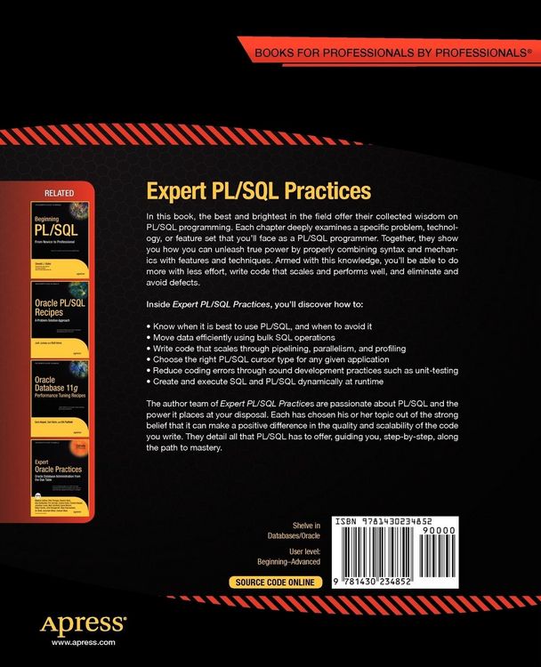 Produktbild: Expert PL/SQL Practices