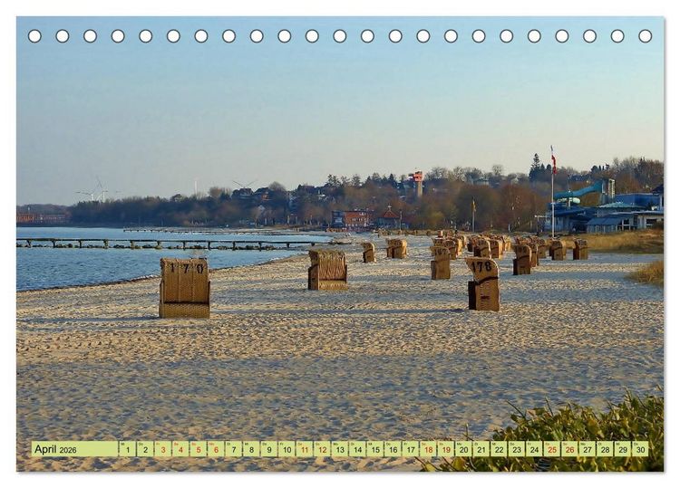Produktbild: Eckernf&ouml;rde. Eichh&ouml;rnchen im Wappen - das Meer vor der T&uuml;r (Tischkalender 2026 DIN A5 quer), CALVENDO Monatskalender