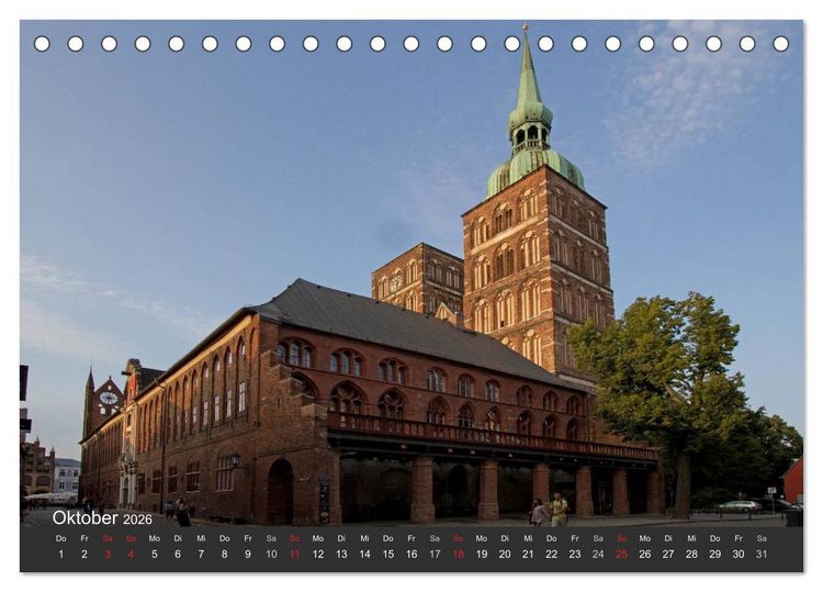 Produktbild: Stralsund. Das Tor zur Insel R&uuml;gen (Tischkalender 2026 DIN A5 quer), CALVENDO Monatskalender