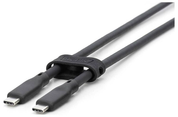 Produktbild: Digitus USB-C&reg; Kabel USB 3.2 Gen1 USB-C&reg; Stecker 2.00m Schwarz (matt) exzellente Alterungseigenschaften, Flexibel, flexibler