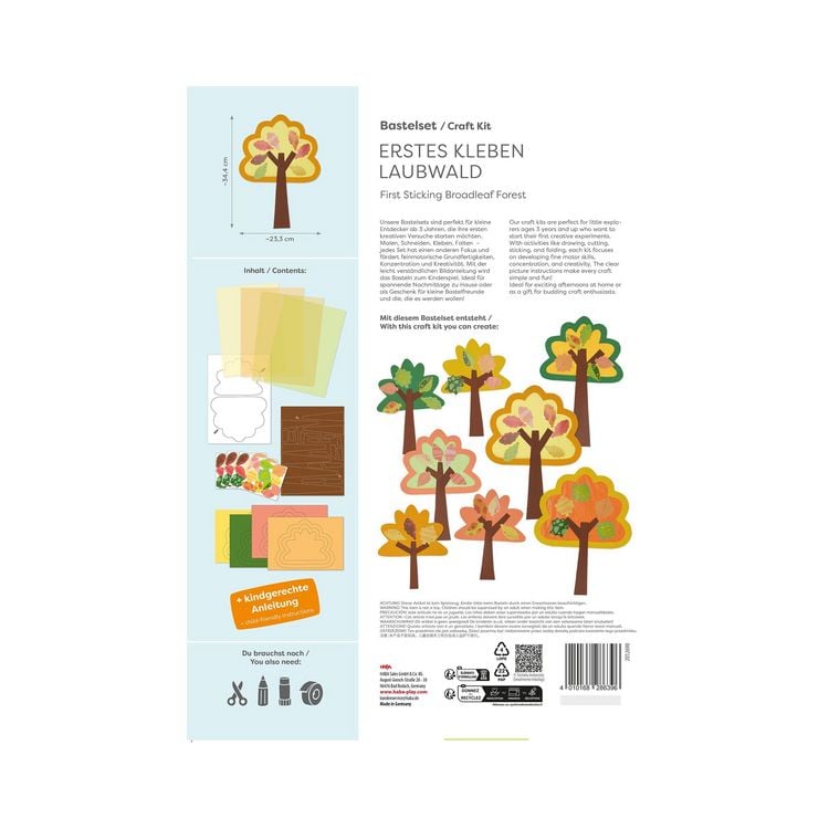 Produktbild: Bastelset - Erstes Kleben Laubwald