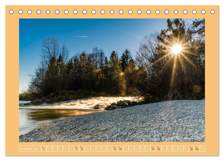 Produktbild: Fl&ouml;&szlig;erstadt Wolfratshausen (Tischkalender 2026 DIN A5 quer), CALVENDO Monatskalender