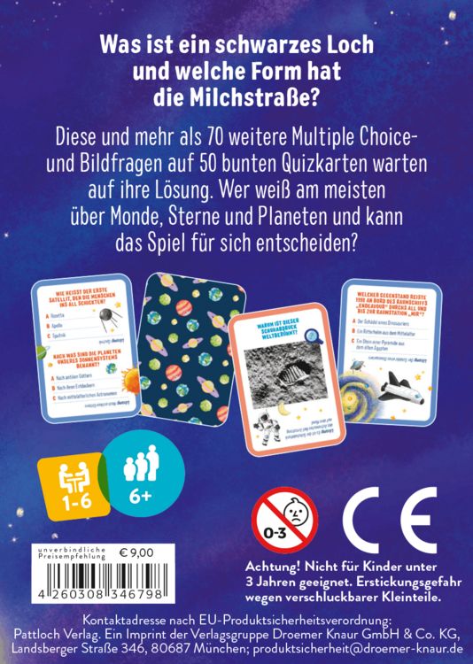 Produktbild: Das Quiz f&uuml;r kleine Forscher &ndash; Weltraum
