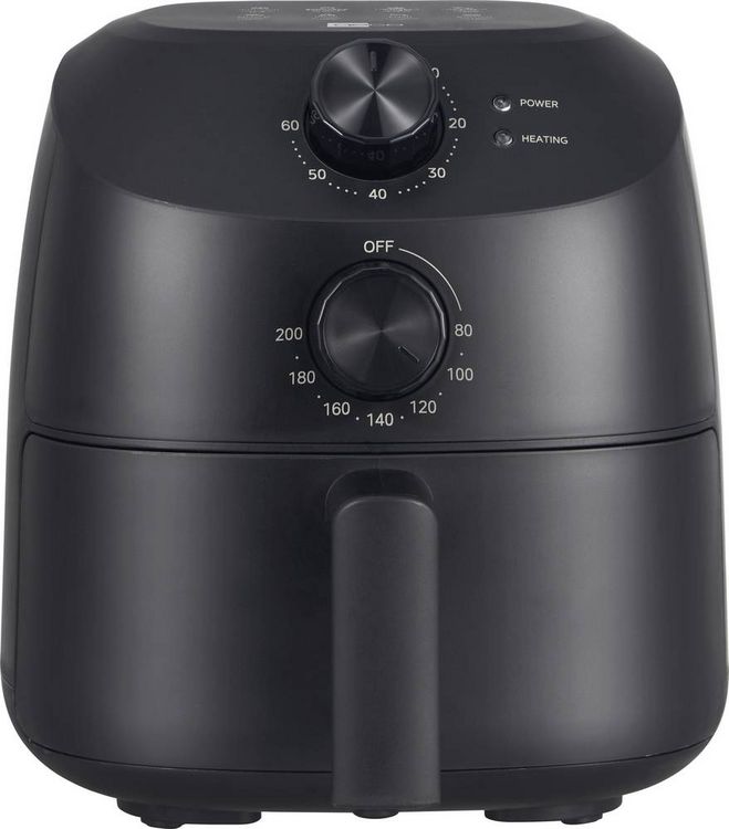 Produktbild: Aeco Cube Hei&szlig;luft-Fritteuse 2l 1150W Timerfunktion, BPA-frei, Antihaftbeschichtung Schwarz
