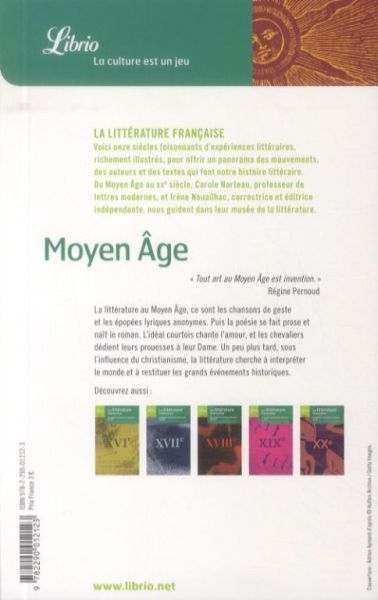 Produktbild: La litt&eacute;rature fran&ccedil;aise: grands mouvements litt&eacute;raires du Moyen-Age