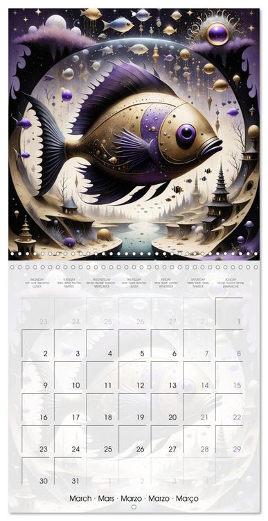 Produktbild: Les aventures des poissons d'acier (Calendrier mural carr&eacute; 2026 30x30 cm) Calendrier double avec une page pour vos prises de notes