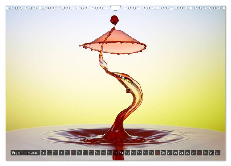 Produktbild: Wassertropfen Kunst Fotografie (Wandkalender 2026 DIN A3 quer), CALVENDO Monatskalender
