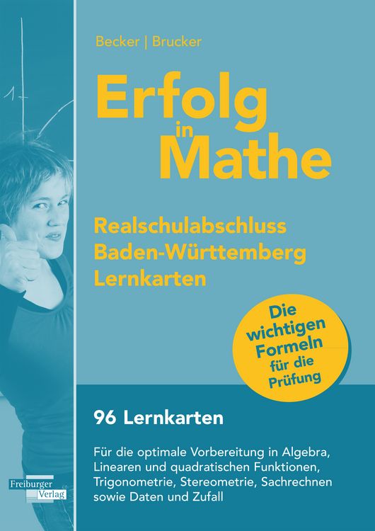 Produktbild: Erfolg in Mathe: Lernkarten f&uuml;r den Realschulabschluss Mathematik Baden-W&uuml;rttemberg