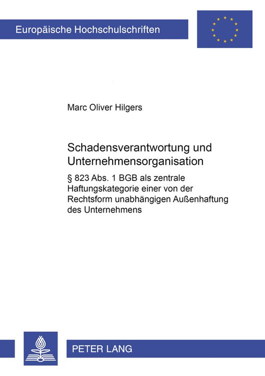 Produktbild: Schadensverantwortung und Unternehmensorganisation