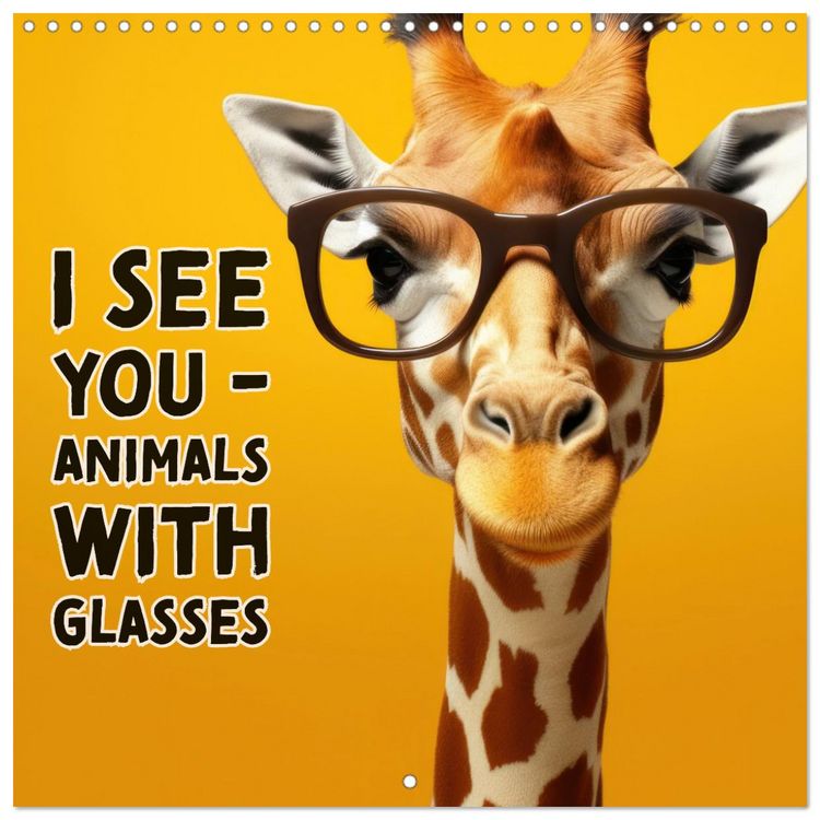 Produktbild: I see you - Animals with glasses (Wall Calendar 2026 12 &times; 12 Inch) CALVENDO 12 Month Wall Calendar