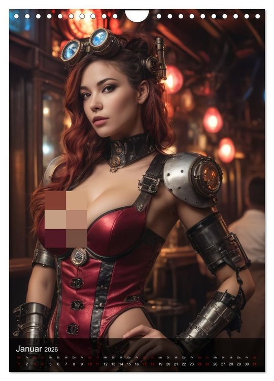 Produktbild: Steampunk - Stadtleben - Rotlichtviertel (Wandkalender 2026 DIN A4 hoch), CALVENDO Monatskalender
