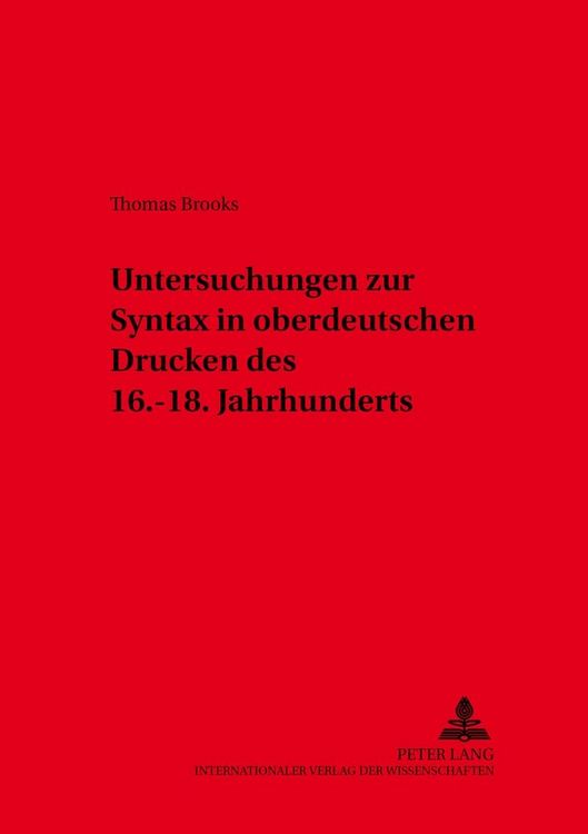 Produktbild: Untersuchungen zur Syntax in oberdeutschen Drucken des 16.-18. Jahrhunderts