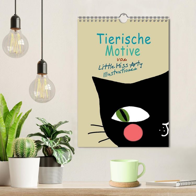 Produktbild: Tierische Motive von Little Miss Arty Illustrationen (Wandkalender 2026 DIN A4 hoch), CALVENDO Monatskalender