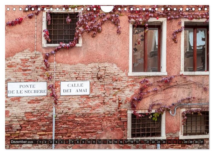 Produktbild: VENEDIG charmante Details (Wandkalender 2026 DIN A4 quer), CALVENDO Monatskalender