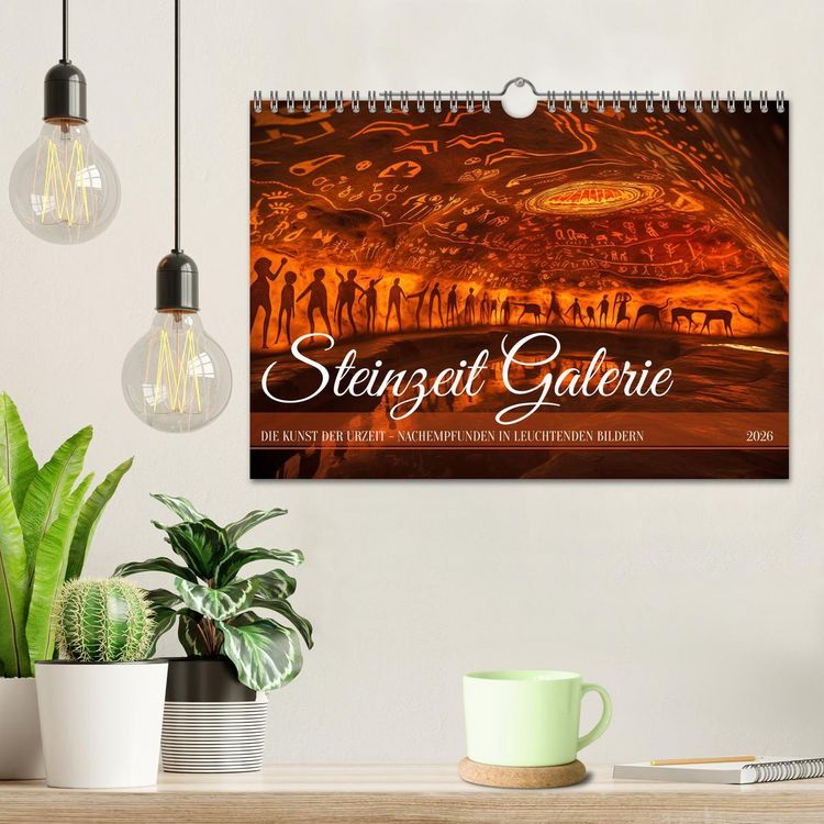 Produktbild: Steinzeit Galerie (Wandkalender 2026 DIN A4 quer), CALVENDO Monatskalender