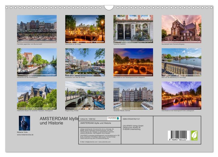 Produktbild: AMSTERDAM Idylle und Historie (Wandkalender 2026 DIN A3 quer), CALVENDO Monatskalender