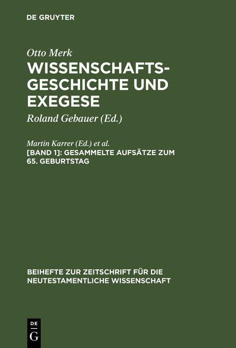 Produktbild: Gesammelte Aufs&auml;tze zum 65. Geburtstag