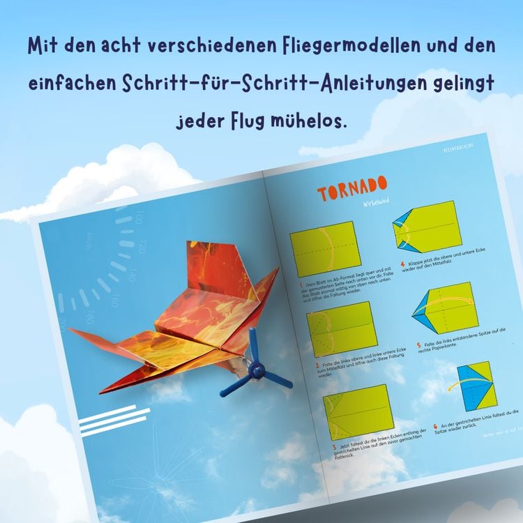 Produktbild: Kreativ-Set Turbo-Papierflieger mit Propeller