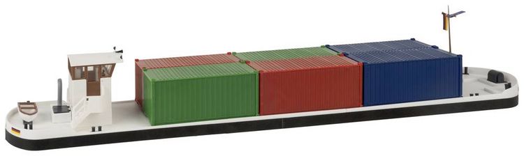 Produktbild: Faller 131013 H0 Schiff Modell Flussfrachter mit Containern