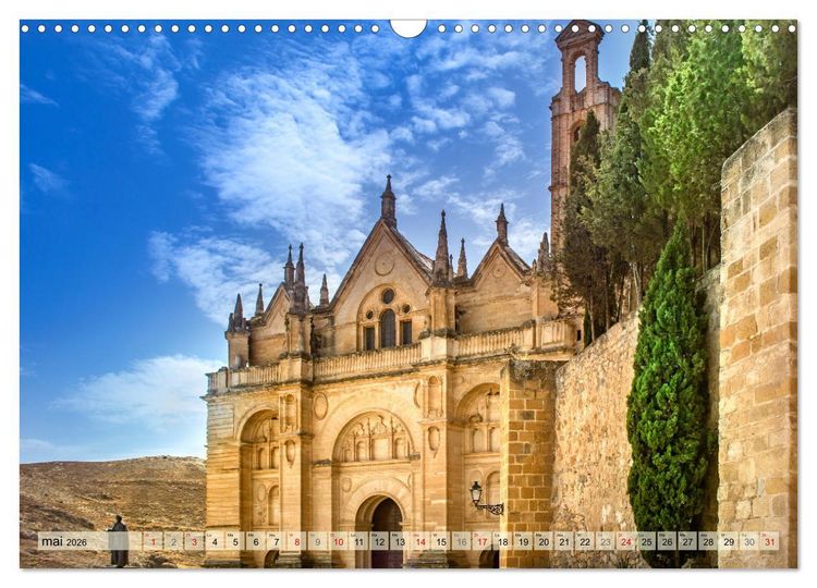 Produktbild: La belle Andalousie: S&eacute;ville - M&aacute;laga - Grenade - Ronda - Antequera (Calendrier mural 2026 DIN A3 vertical), CALVENDO calendrier mensuel