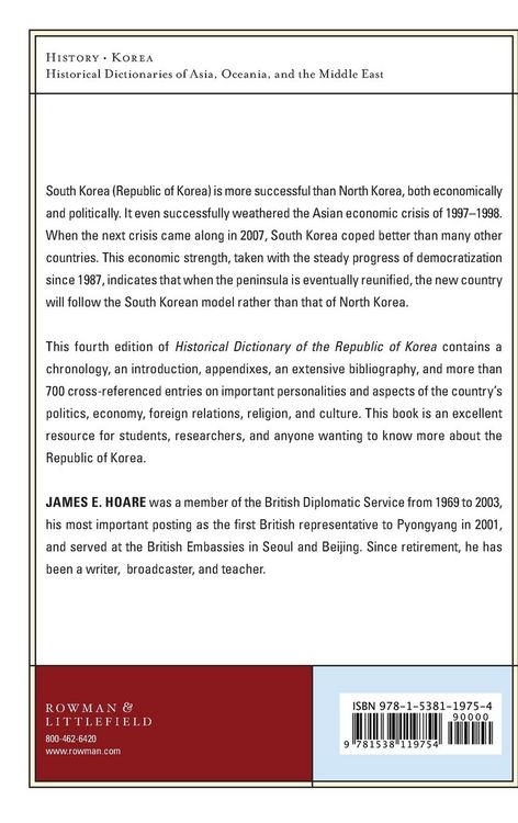 Produktbild: Historical Dictionary of the Republic of Korea