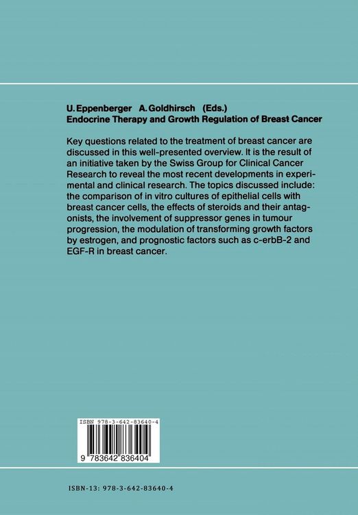 Produktbild: Endocrine Therapy and Growth Regulation of Breast Cancer
