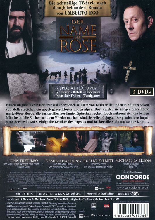 Produktbild: Der Name der Rose [3 DVDs]
